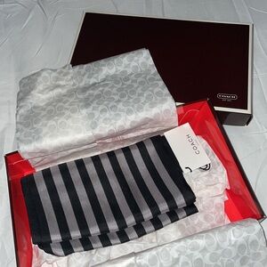 Vintage coach silk scarf still in original box!!